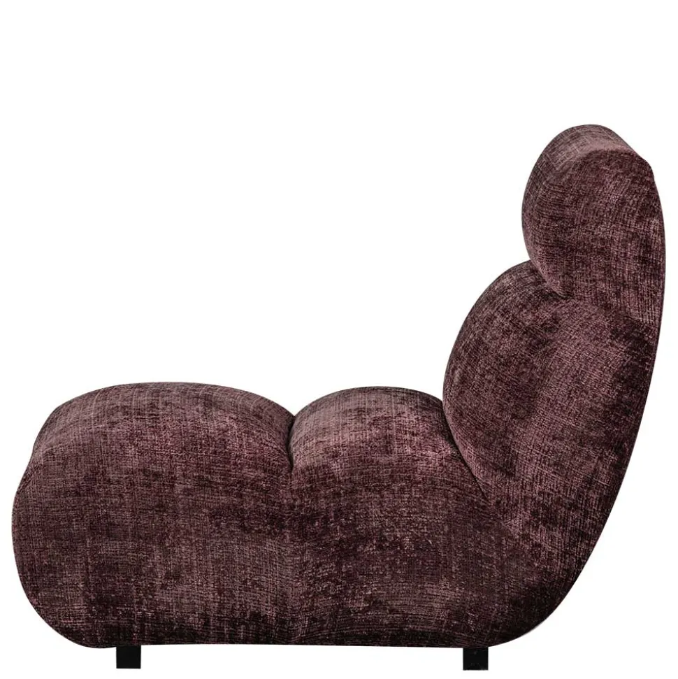 Loungesessel in Violett Chenille - Kavos