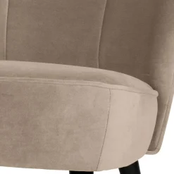 Loungestuhl aus Samt in Khaki - Griffina