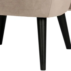 Loungestuhl aus Samt in Khaki - Griffina