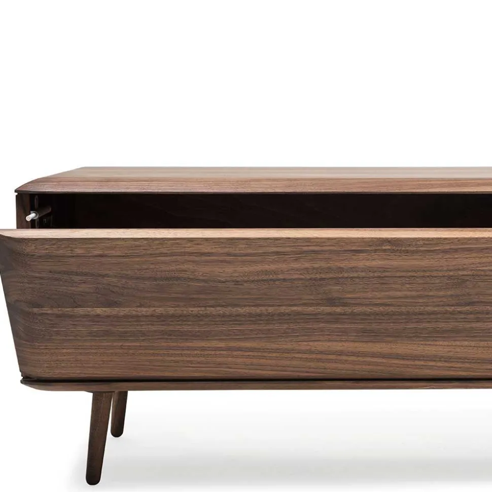 Lowboard für Fernseher aus Nussbaum - Rivossa