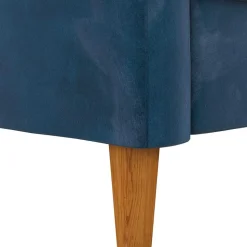 L-Schlafsofa in Blau Samt - Astomon