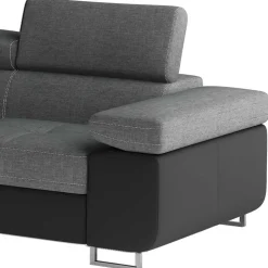 L-Schlafsofa in Grau und Schwarz - Vichada