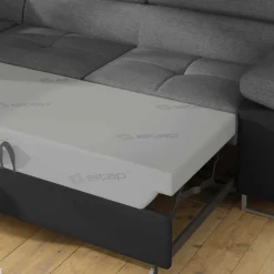 L-Schlafsofa in Grau und Schwarz - Vichada