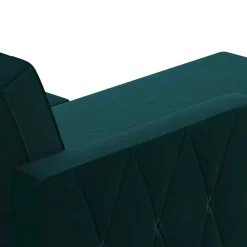 L-Schlafsofa in Petrol Samt - Samanca