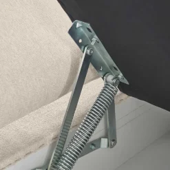 L-Sofa mit Schlaffunktion in Creme & Buche - Baonga