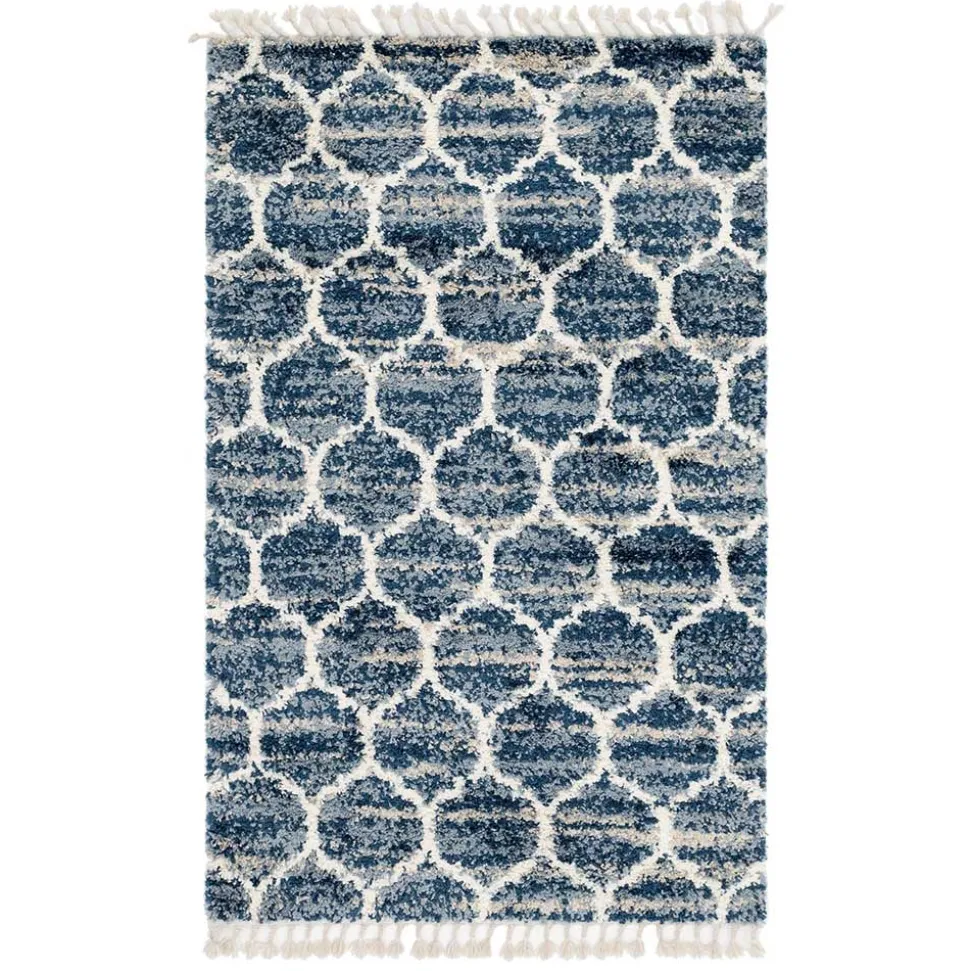 Läufer Teppich in drei Größen in Blau und Creme - Addagio