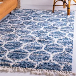 Läufer Teppich in drei Größen in Blau und Creme - Addagio