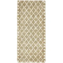 Läufer Teppich mit Kachelmuster und hohem Flor - Mocorapo