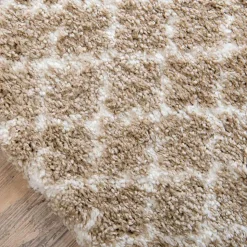 Läufer Teppich mit Kachelmuster und hohem Flor - Mocorapo