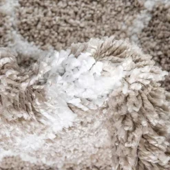 Läufer Teppich mit Kachelmuster und hohem Flor - Mocorapo