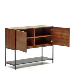 Luftige Türen-Kommode in Nussbaumfarben - Milena