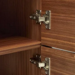 Luftige Türen-Kommode in Nussbaumfarben - Milena