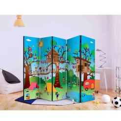 Lustig bedruckter Paravent für Kinder - Zytruma