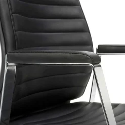 Luxus Bürostuhl aus Echtleder Schwarz - Dario