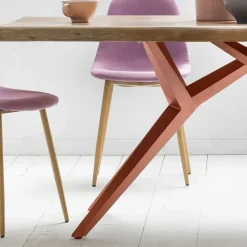 Mangoholz Essenstisch mit Eisengestell - Cemza