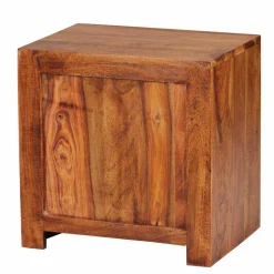 Markanter Nachttisch Hoslo aus Holz massiv