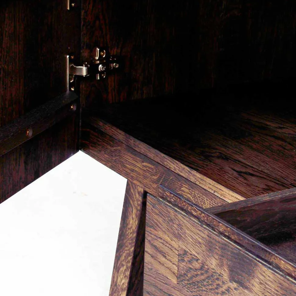 Markantes Retro TV Board aus Eiche dunkel - Vedraza