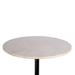 Marmor Beistelltisch in Cremeweiß - Icy