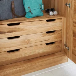 Massiv Holzschrank Cranos aus Wildeiche