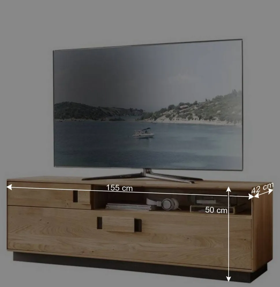 Massive Wohnzimmereinrichtung mit LED - Xeddos (dreiteilig)