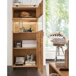 Massive Wohnzimmereinrichtung mit LED - Xeddos (dreiteilig)