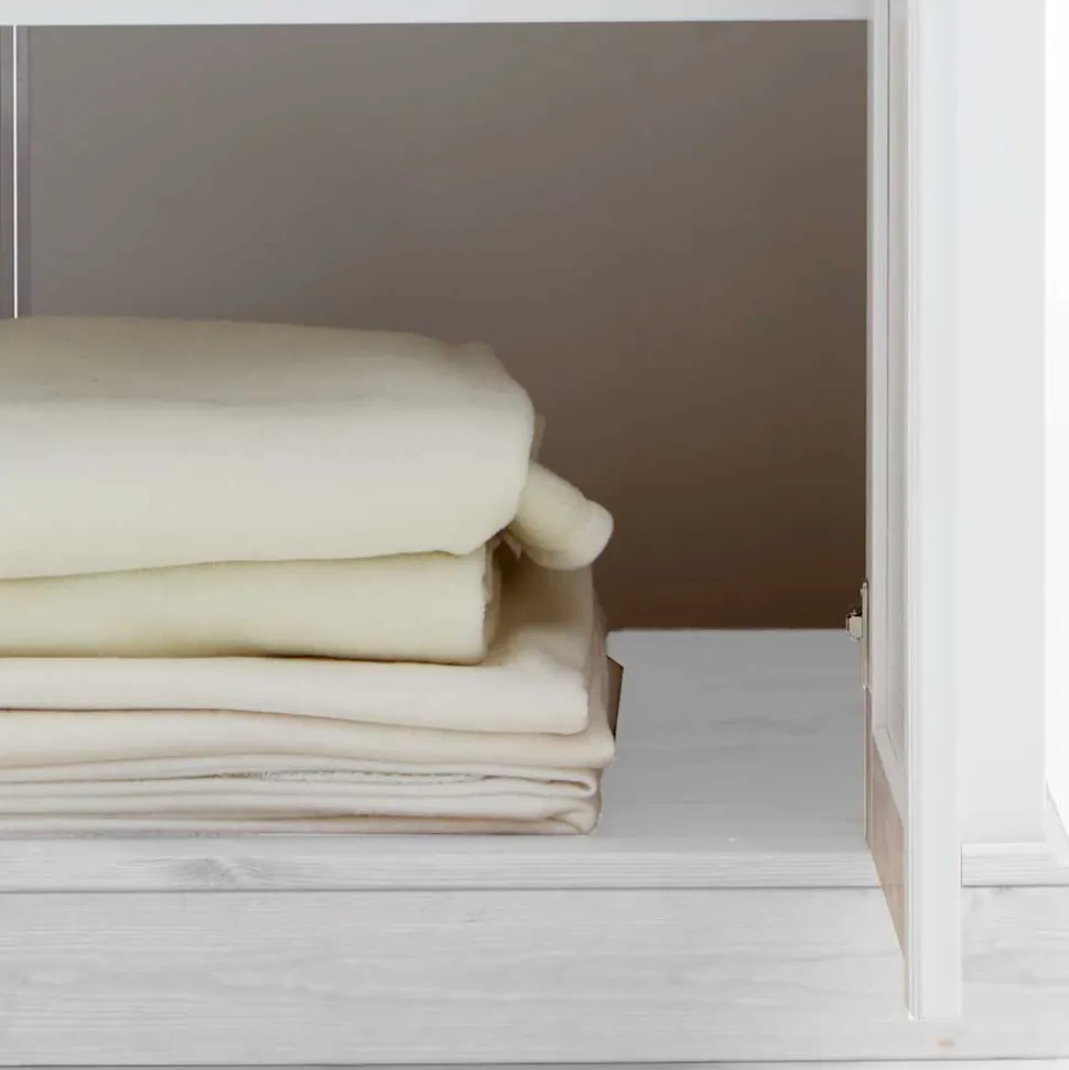 Massiver Kinder Kleiderschrank in Weiß - Satumare