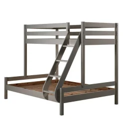 Massives Etagenbett Familienbett in Grau - Verlago