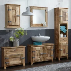 Massivholz Badmöbel aus Mango - Suennas (fünfteilig)