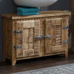 Massivholz Badmöbel aus Mango - Suennas (fünfteilig)