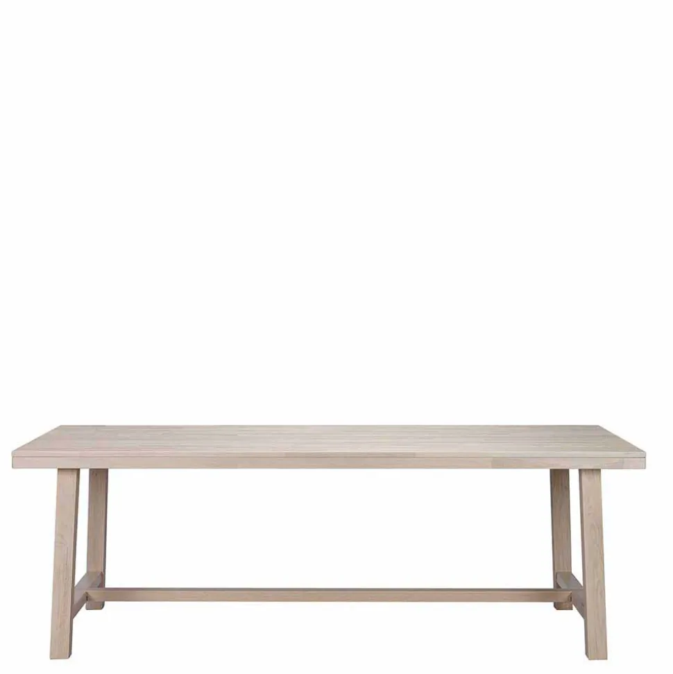 Massivholz Designer Tisch in White Wash - Dioca