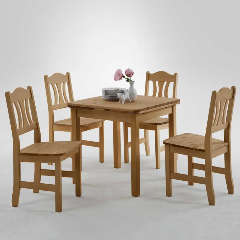 Massivholz Essgruppe Laticosia aus Kiefer (fünfteilig)