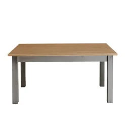 Massivholz Esstisch Ziamora in Grau Kiefer