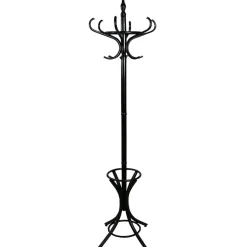 Massivholz Garderobenständer in Schwarz - Wega