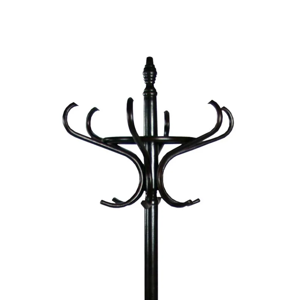 Massivholz Garderobenständer in Schwarz - Wega