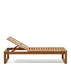 Massivholz Gartenliege mit verstellbarem Kopfteil - Paddock