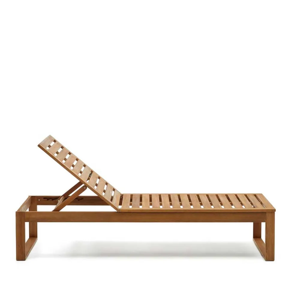 Massivholz Gartenliege mit verstellbarem Kopfteil - Paddock