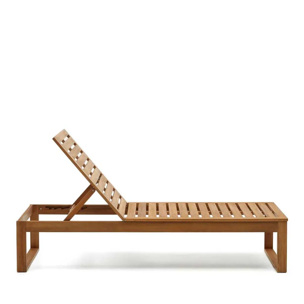 Massivholz Gartenliege mit verstellbarem Kopfteil - Paddock
