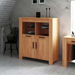 Massivholz Highboard Mosniak aus Kernbuche geölt