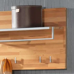 Massivholz Hängegarderobe Coestra aus Kernbuche (zweiteilig)