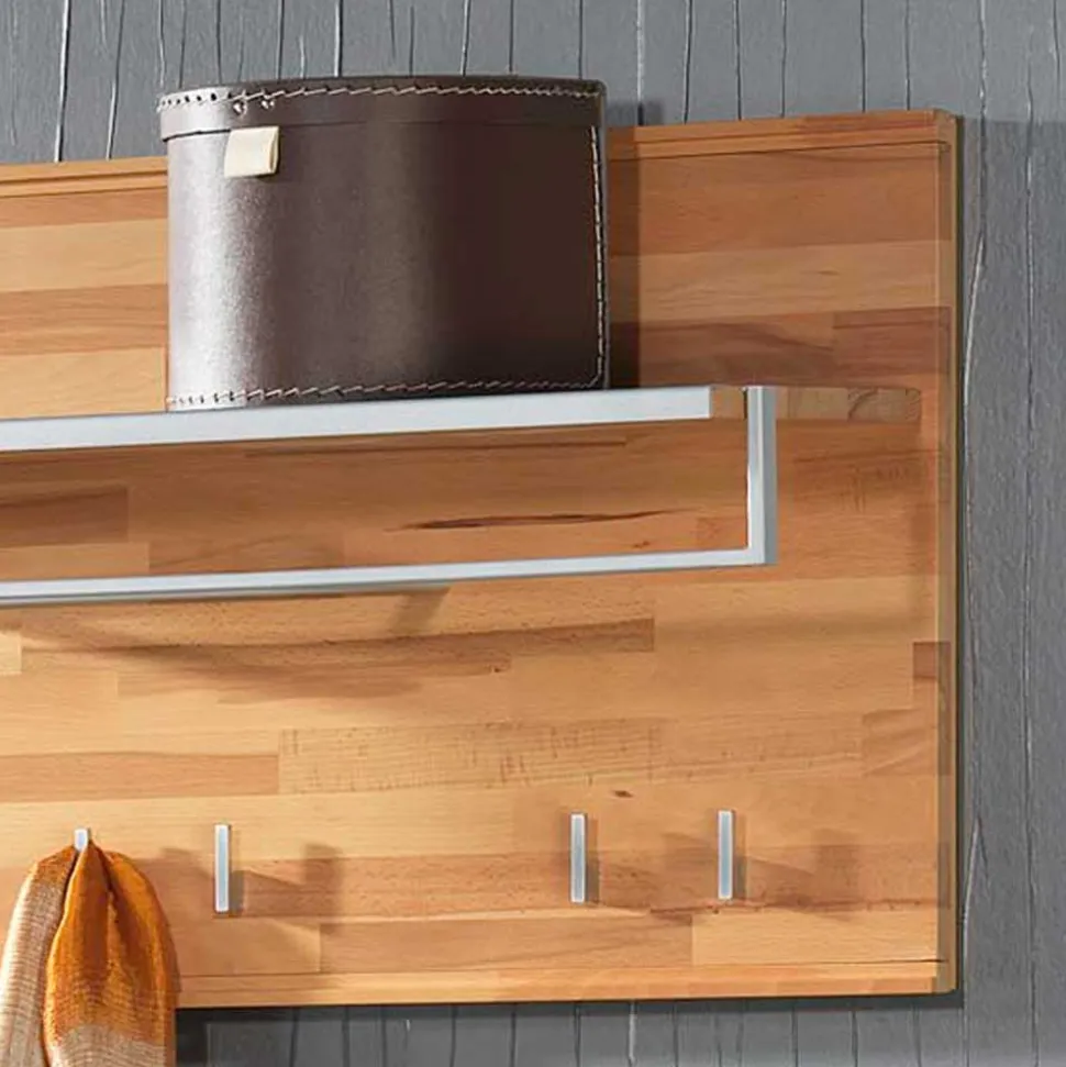 Massivholz Hängegarderobe Coestra aus Kernbuche (zweiteilig)