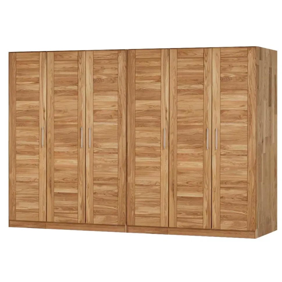 Massivholz Kleiderschrank Cranos aus Wildeiche