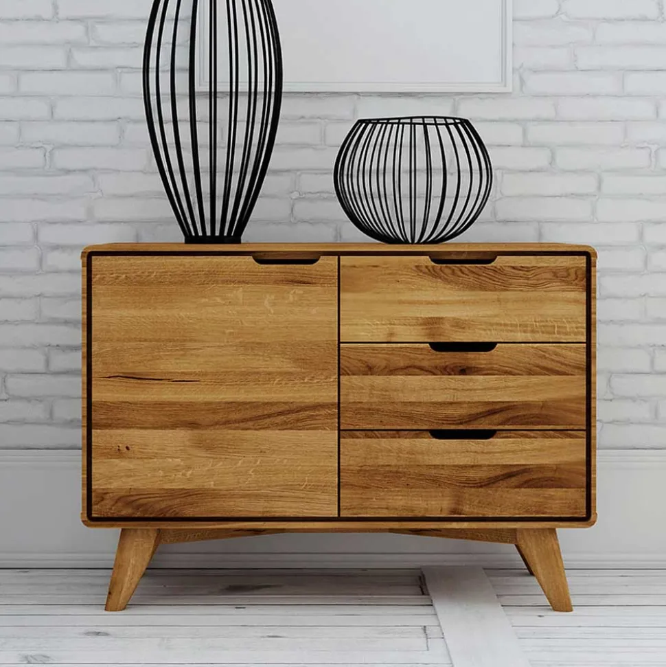 Massivholz Kombi-Kommode in Natur geölt - Eavy I