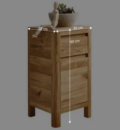 Massivholz Kommode Uvinessa 1-türig mit Schublade