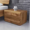 Massivholz Nachtkommode Vaskov aus Wildeiche geölt