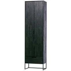 Massivholz Schrank in Schwarz - Almery