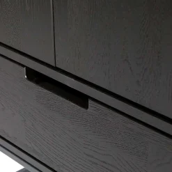 Massivholz Schrank in Schwarz - Almery