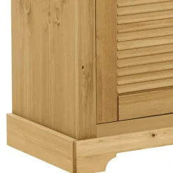 Massivholz Schuhschrank mit Lamellentüren - Zavieca