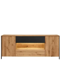 Massivholz Sideboard - modern mit LED Licht - Viligrana