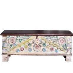 Massivholz Truhe im Boho Style - Akeno