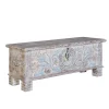 Massivholz Truhe in White Wash - Riconia